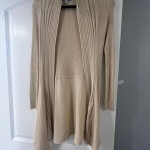 Avette metallic dressy cardigan, gold, size small
